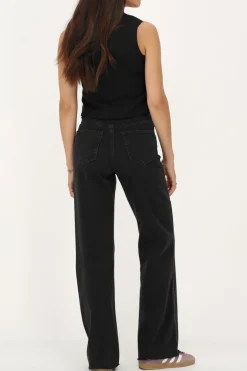 Zwarte Jeans Met Wijde Pijpen & Studs