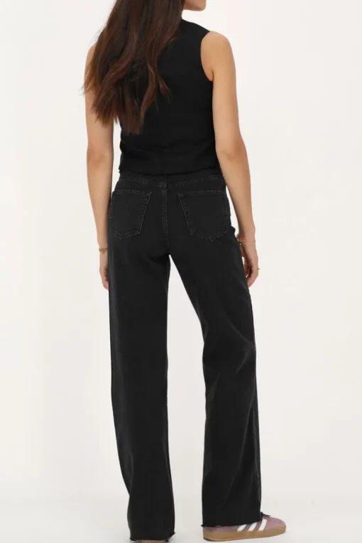 Zwarte Jeans Met Wijde Pijpen & Studs