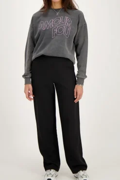 Zwarte Pantalon Met Elastiek