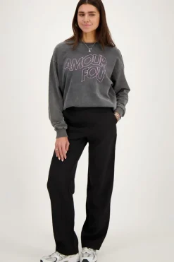 Zwarte Pantalon Met Elastiek