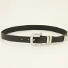 Zwarte Riem Basic Met Zilveren Gesp