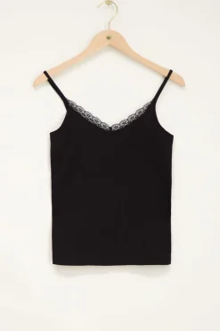 Zwarte Singlet Met Kant