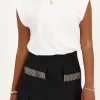 Zwarte Skort Met Kralen Koordjes