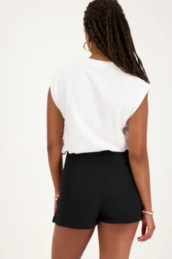 Zwarte Skort Met Kralen Koordjes