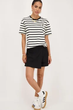 Zwarte Skort Met Overslag