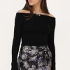 Zwarte Skort Met Paarse Jacquard