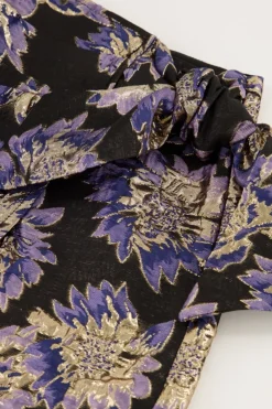 Zwarte Skort Met Paarse Jacquard