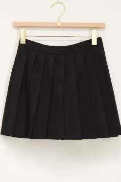 Zwarte Skort Met Plissé