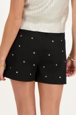 Zwarte Skort Met Studs All-over