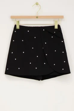 Zwarte Skort Met Studs All-over