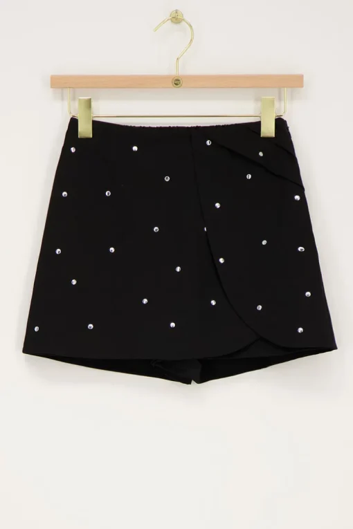 Zwarte Skort Met Studs All-over