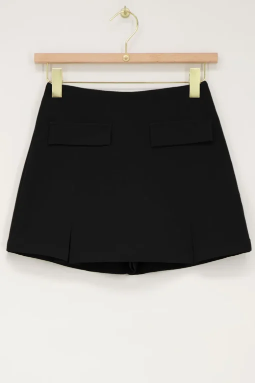 Zwarte Skort Met Zakken
