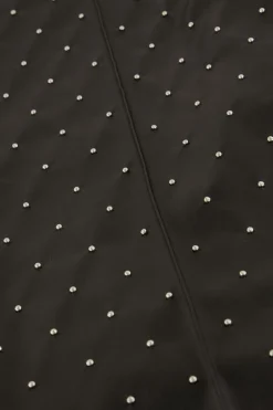 Zwarte Straight Leg Broek Met Studs