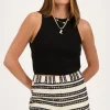 Zwarte Tanktop Met Rib
