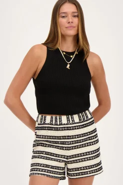 Zwarte Tanktop Met Rib