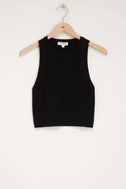 Zwarte Tanktop Met Rib
