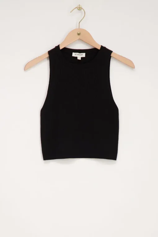 Zwarte Tanktop Met Rib
