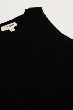 Zwarte Tanktop Met Rib