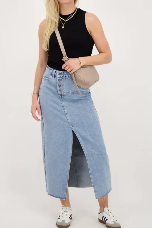 Zwarte Tanktop Met Rib Structuur