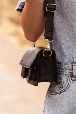 Zwarte Tas Met Twee Vakken