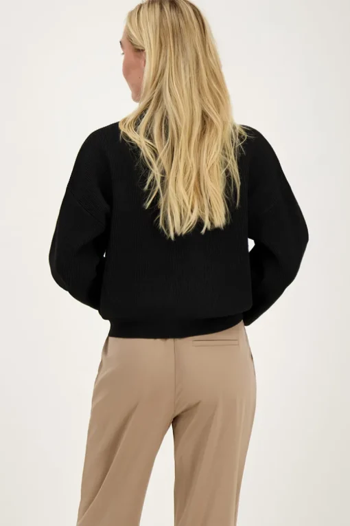 Zwarte Trui Met Rib