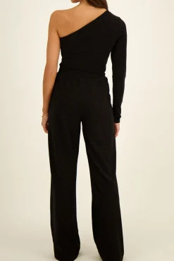 Zwarte Wide Leg Met Lurex