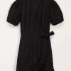 Zwarte Wikkeljurk Met Crochet