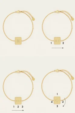 Atelier Armband Met Vierkante Bedel