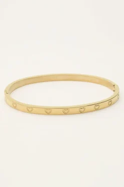 Bangle Met Gegraveerde Hartjes