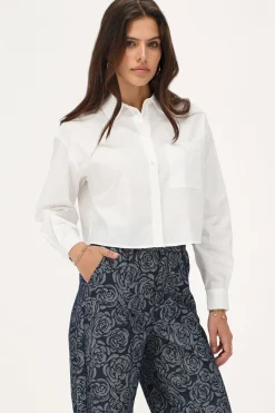 Blauwe Denim Jeans Met Rozen