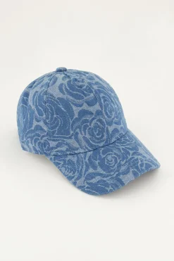 Blauwe Denim Pet Met Rozen