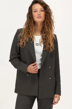 Donkergroene Blazer Met Dubbele Knopen