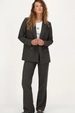 Donkergroene Blazer Met Dubbele Knopen