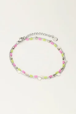 Dubbele Armband Met Kralen & Sterretjes