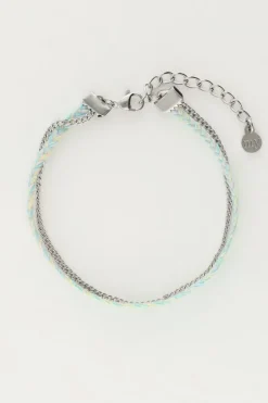 Dubbele Armband Met Schakel En Touw
