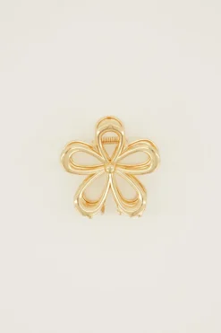 Gouden Bloem Haarclip