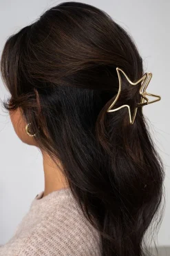 Gouden Haarclip Met Grote Ster