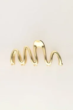 Gouden Haarclip Met Twist