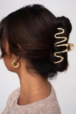 Gouden Haarclip Met Twist