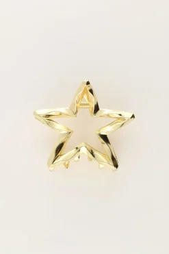 Gouden Ster Haarclip Gedraaid