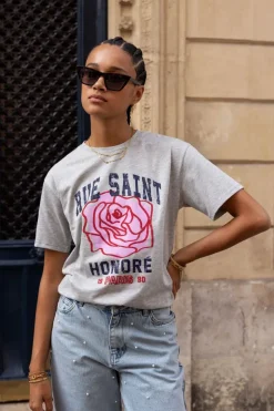 Grijs T-shirt "Rue Saint Honore"