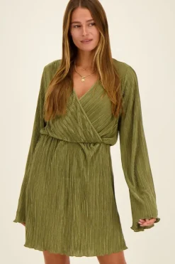 Groene Jurk Plissé