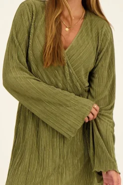 Groene Jurk Plissé