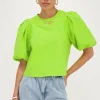 Groene Top Met Pofmouwen