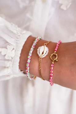 Island Groene Kralen Armband Met Slotje