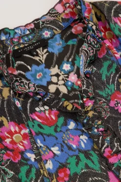 Jurk Met Bloemenprint & Glans