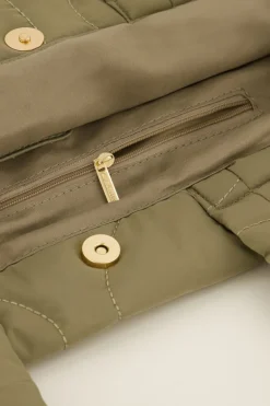 Kaki Gewatteerde Shopper