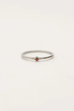 Minimalistische Geboortesteen Ring