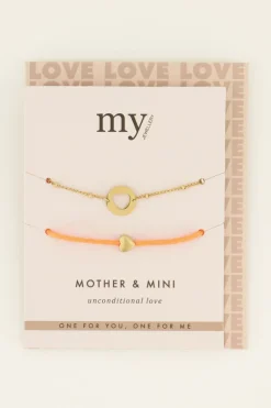 Moeder & Mini Armband Oranje