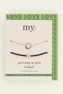 Moeder & Mini Armband Zwart
